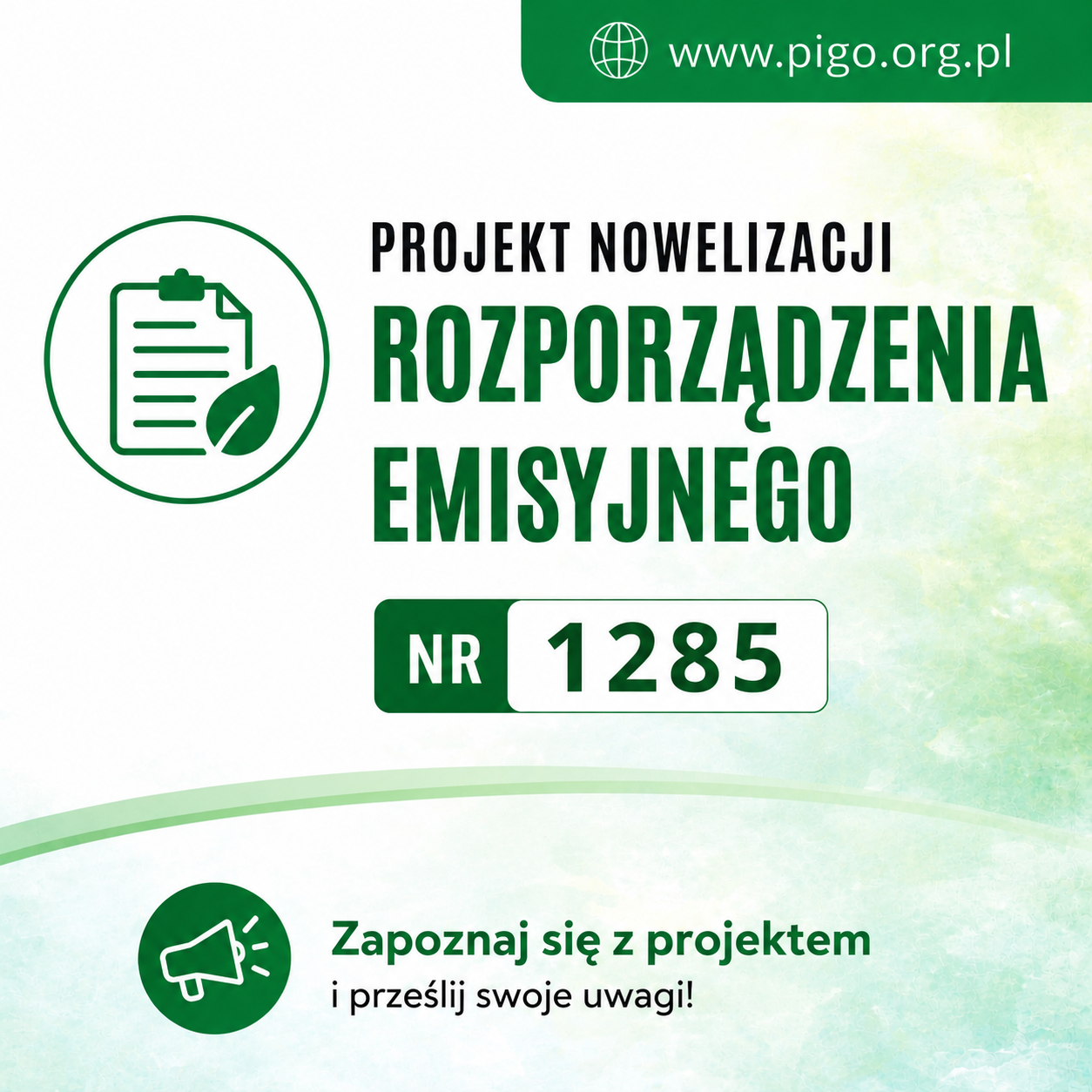 Projekt rozporządzenia dotyczącego standardów emisyjnych – do zaopiniowania
